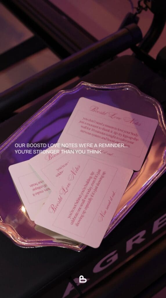 Brand Activation for Valentine's Day Lagree Studio BOOSTD